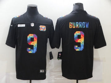 Joe Burrow Multi-Color Cincinnati Bengals black Vapor jersey