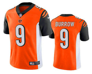Joe Burrow Cincinnati Bengals orange Vapor jersey