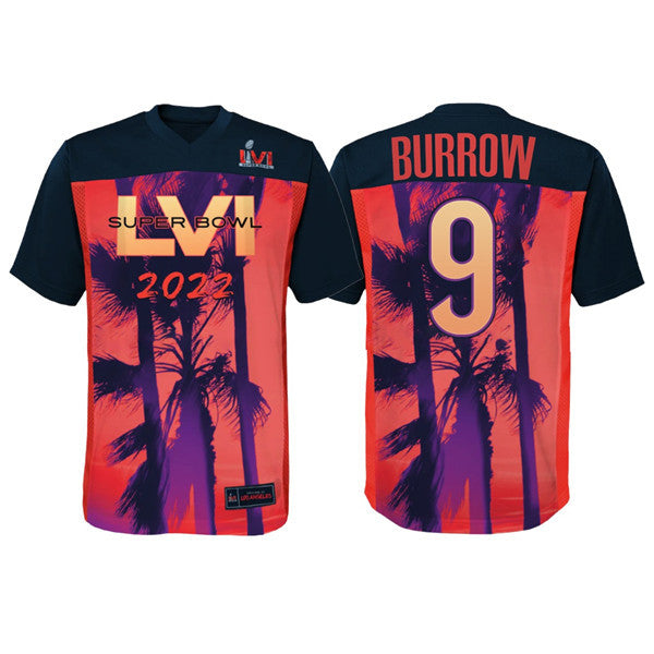 Joe Burrow Super Bowl LVI Cincinnati Bengals red jersey