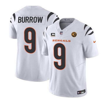 Joe Burrow Cincinnati Bengals white Vapor jersey