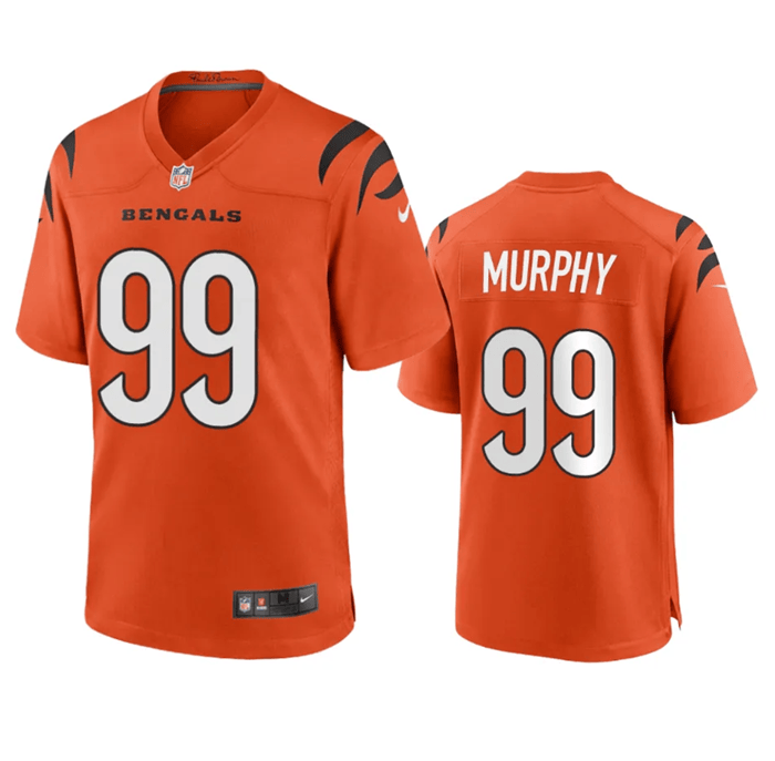 Myles Murphy Cincinnati Bengals orange Game jersey