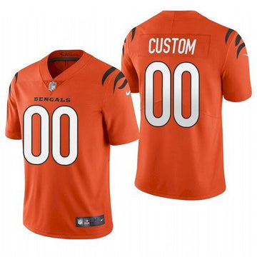 Custom Cincinnati Bengals orange Vapor jersey