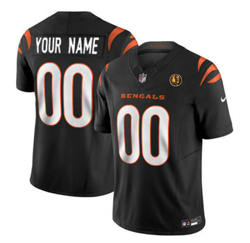 Custom Cincinnati Bengals black Vapor jersey
