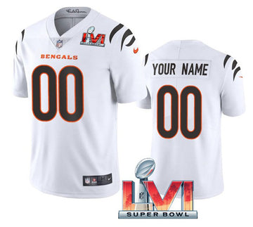 Custom Cincinnati Bengals white Vapor jersey