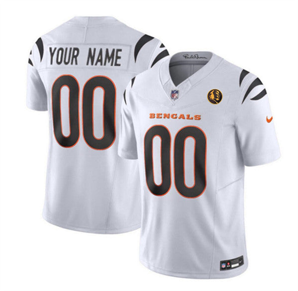 Custom Cincinnati Bengals white Vapor jersey