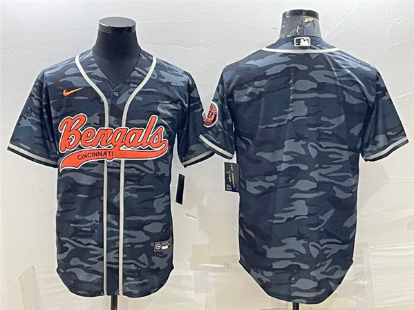 Blank Gray Cincinnati Bengals camo Camo jersey