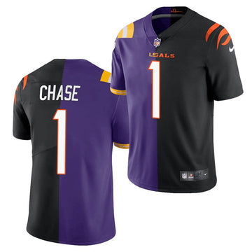 Custom Cincinnati Bengals black Split jersey