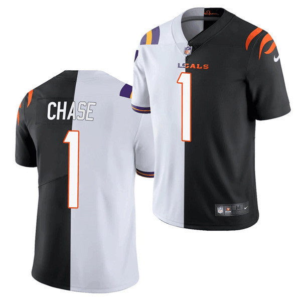 Custom Cincinnati Bengals black Split jersey