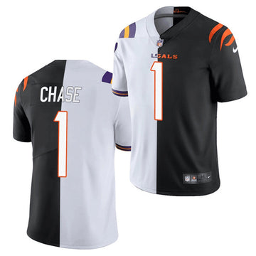 Custom Cincinnati Bengals black Split jersey