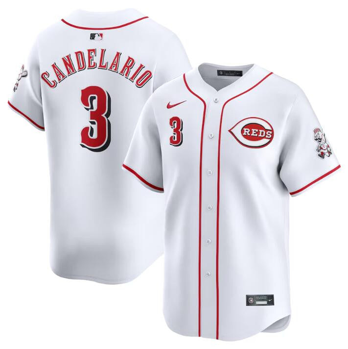 Jeimer Candelario Cincinnati Reds white Limited jersey