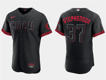 Tyler Stephenson Cincinnati Reds black City Connect jersey