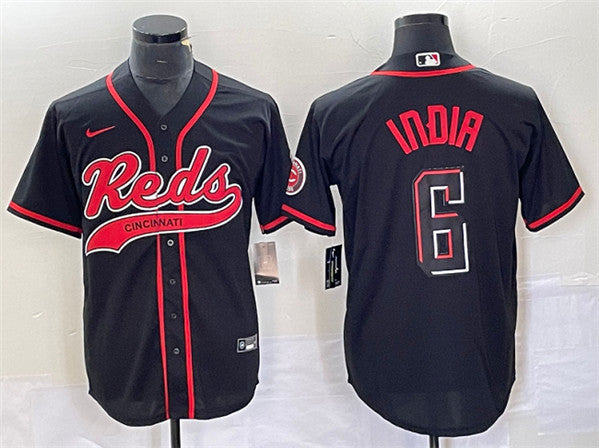Jonathan India Cincinnati Reds black City Connect jersey