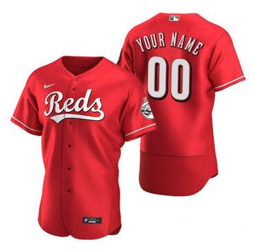 Custom Cincinnati Reds red jersey