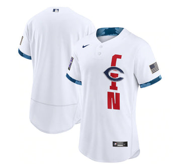 Custom Cincinnati Reds white All-Star jersey