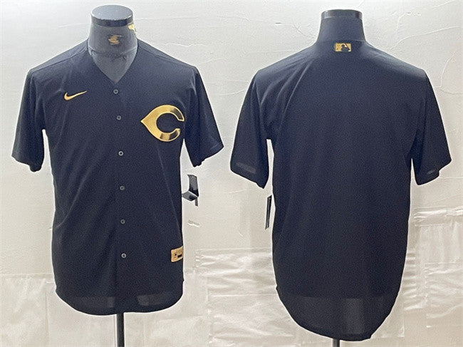 Custom Cincinnati Reds black jersey