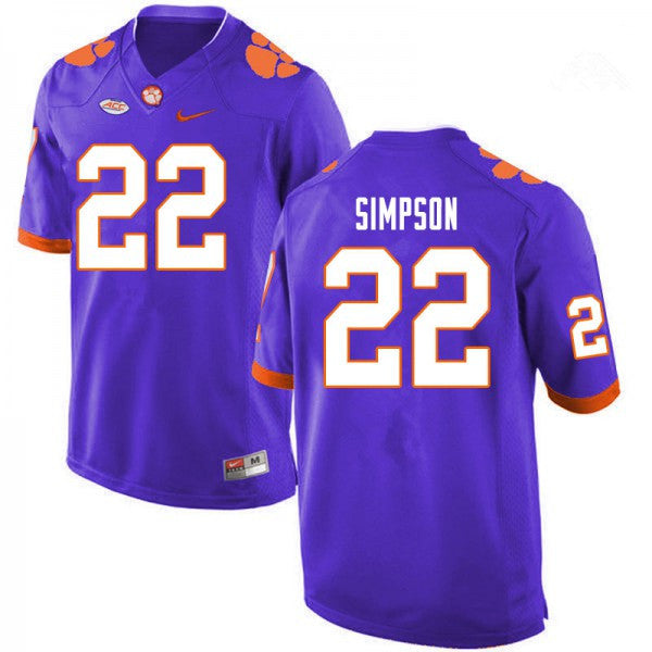Trenton Simpson Clemson Tigers purple jersey