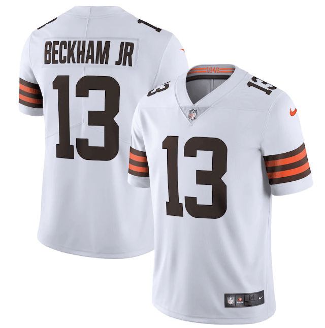 Odell Beckham Jr New Cleveland Browns white Vapor jersey