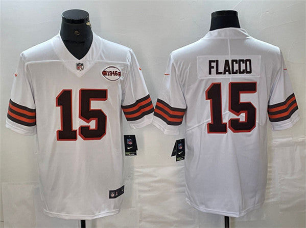 Joe Flacco Cleveland Browns white Vapor jersey