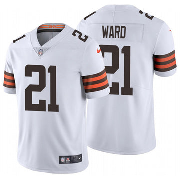 Denzel Ward Cleveland Browns white Vapor jersey