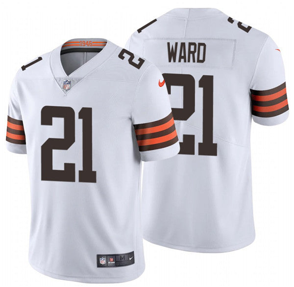 Denzel Ward Cleveland Browns white Vapor jersey
