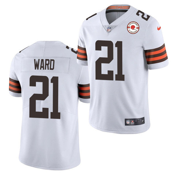 Denzel Ward Cleveland Browns white Vapor jersey