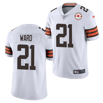 Denzel Ward Cleveland Browns white Vapor jersey