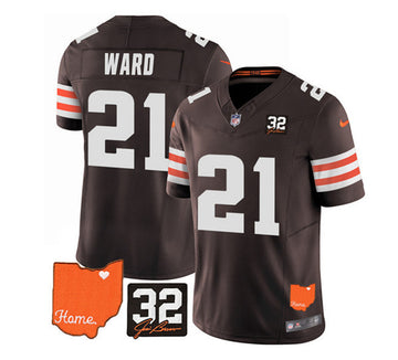 Denzel Ward Cleveland Browns brown Vapor jersey