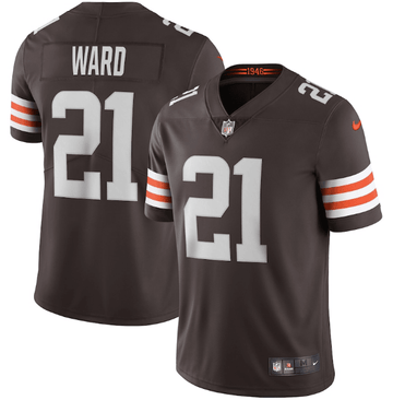 Denzel Ward New Cleveland Browns brown Vapor jersey