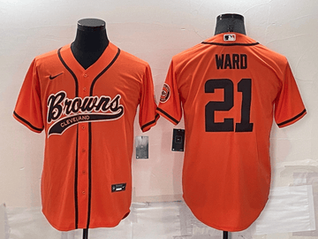 Denzel Ward Cleveland Browns orange jersey