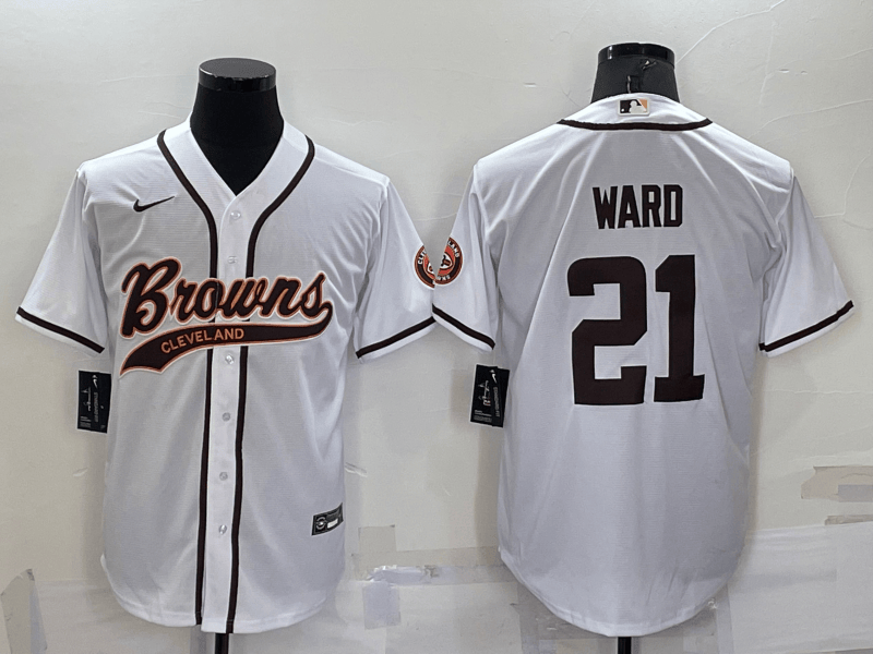 Denzel Ward Cleveland Browns white jersey