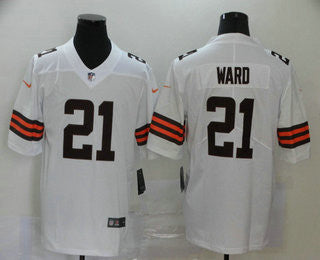 T.J. Ward Cleveland Browns white Vapor jersey