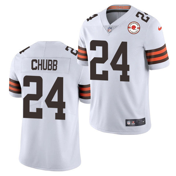 Nick Chubb Cleveland Browns white Vapor jersey