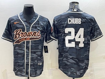 Nick Chubb Cleveland Browns gray Camo jersey