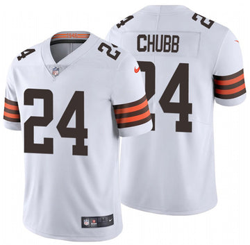 Nick Chubb New Cleveland Browns white Vapor jersey