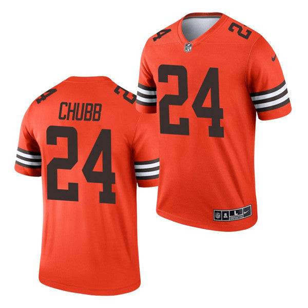 Nick Chubb Cleveland Browns orange Inverted Legend jersey