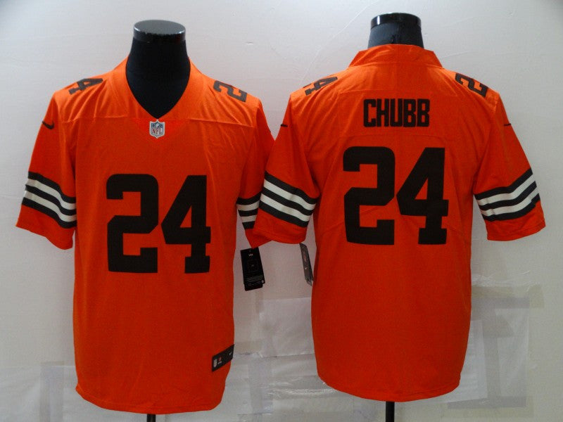 Nick Chubb Cleveland Browns orange Inverted Legend jersey