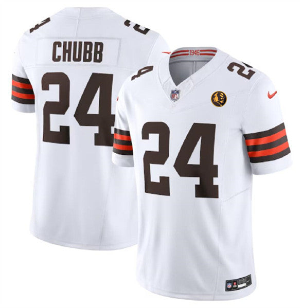 Nick Chubb Cleveland Browns white Vapor jersey