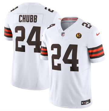 Nick Chubb Cleveland Browns white Vapor jersey