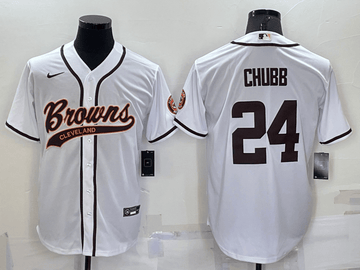 Nick Chubb Cleveland Browns white jersey