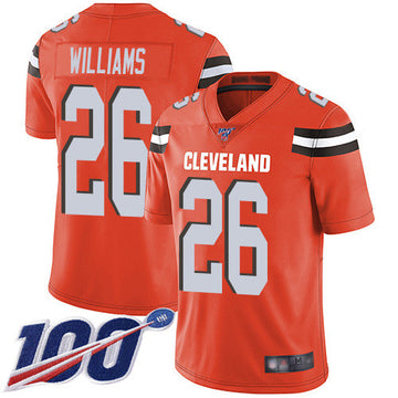 Greedy Williams Cleveland Browns orange Vapor jersey