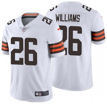Greedy Williams Cleveland Browns white Vapor jersey