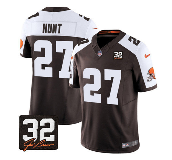 Kareem Hunt Cleveland Browns brown Vapor jersey