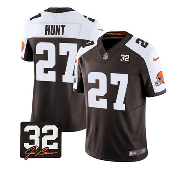 Kareem Hunt Cleveland Browns brown Vapor jersey