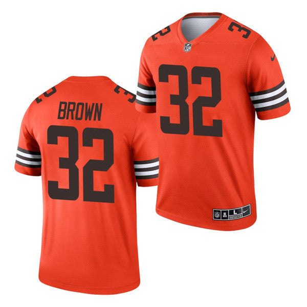Jim Brown Cleveland Browns orange Inverted Legend jersey