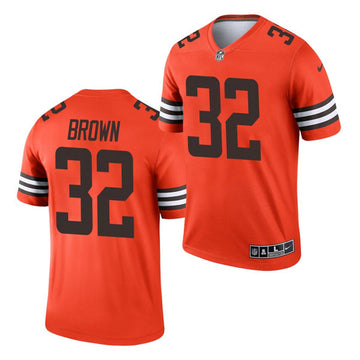 Jim Brown Cleveland Browns orange Inverted Legend jersey