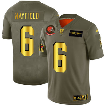 Baker Mayfield Cleveland Browns olive Salute To Service jersey
