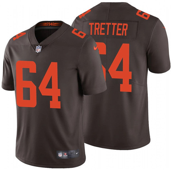 JC Tretter New Cleveland Browns brown Vapor jersey
