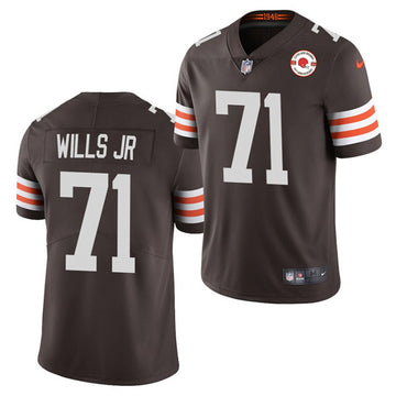 Jedrick Wills Jr Cleveland Browns brown Vapor jersey