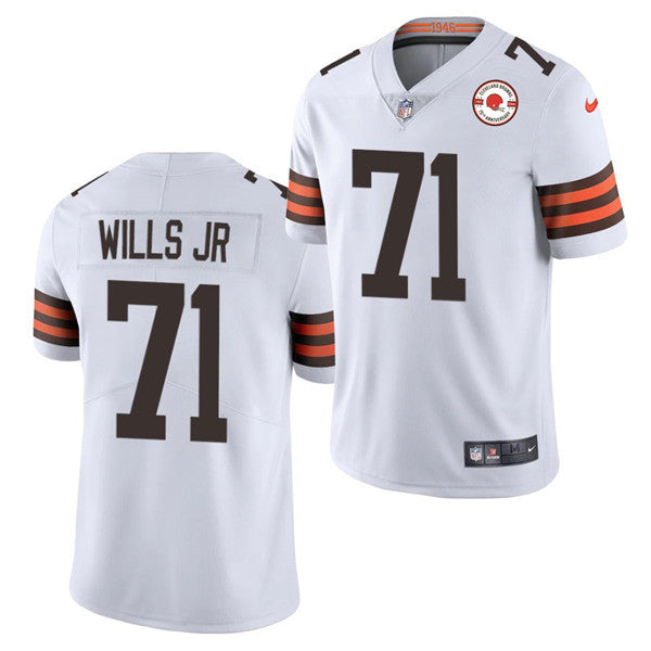 Jedrick Wills Jr Cleveland Browns white Vapor jersey