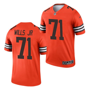 Jedrick Wills Jr Cleveland Browns orange Inverted Legend jersey